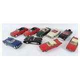 (9) Tin Friction Cars