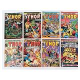 (8) 1970's Marvel Thor Comic Books