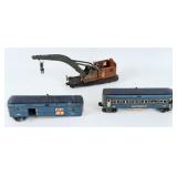Lionel Tinplate Blue Comet Cars & Crane
