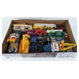 Group of Plastic Toy Tow Trucks