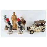 (5) Jim Beam Whiskey Decanters