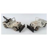 (2) Tonka Jeep Wreckers w/ Plows