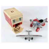 Coca-Cola Pedal Plane, Airplane Bank, & Dispenser