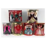 (6) Christmas Holiday Barbies