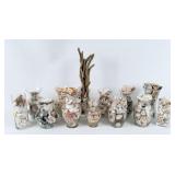Collection of Misc. Seashells In Glass Vases