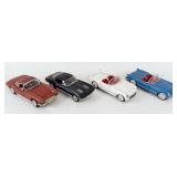 (4) Ertl Diecast 1/18 Scale Model Corvettes