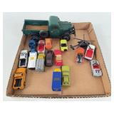 (17) Matchbox Toy Cars, Dodge Truck, & Helicopter