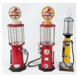 (3) Advertising Gas Pumps, Gilmore & White Flash