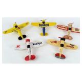 (5) Diecast Oil Company Advertising Airplanes