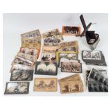 Large Group of Stereoscopic View Cards w/ Viewer