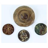 (4) U.S. Civil War Buttons, Mississippi, Etc.