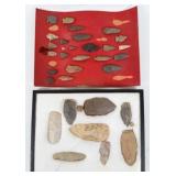 (34) Indian Arrowheads/Points Artifacts