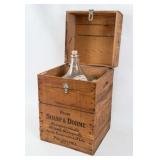 Sharp & Dohme Five Gallon Medicine Bottle w/ Crate