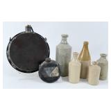 Civil War Canteens, Ink Bottles, & Ale Bottle