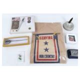 Group of U.S. Military Items, WWI, WWII, Etc.