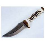 Jim D. Signed Stag Handle Custom Knife