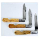 (3) Russell Arrow Granddaddy Barlow Knives