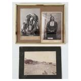 Late 19th C. Indian Chiefs & Wagon Photographs