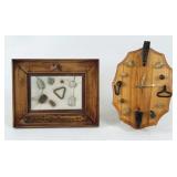 Group of Civil War Relics In Case & Clock