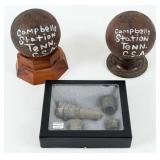 Civil War Confederate Cannon Balls & Fuse