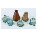 (6) Civil War Era Inkwells