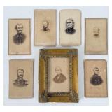 (6) CDVs of Confederate Generals & Henry Clay