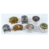 Group of Powder Dishes & Trinket Boxes