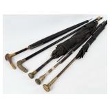 Walking Stick & (4) Umbrellas