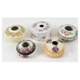 (5) Porcelain & China Hair Receivers