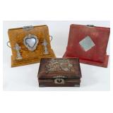 (3) Photo Albums, Late 19th C. Velvet, Etc.