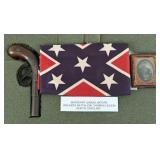 Civil War Solider Tintype & Boot Pistol