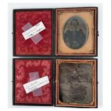 Two Scarce Civil War Nurse Tintype Photographs