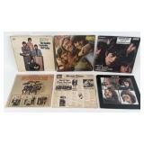 (5) Albums w/ Records, The Beatles, Etc.