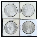 (4) BU 1885 O Morgan 90% Silver Dollars
