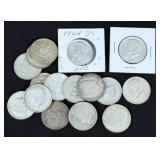 (16) 1964 Kennedy 90% Silver Half Dollars