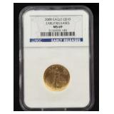 2008 Gold Eagle $10 Coin, NGC MS69