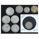 (9) 1903-1944 Philippines Coins, 75% Silver, Etc