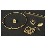 Group of 10Kt. Gold Items