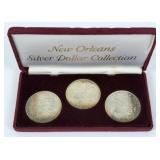 (3) Uncirculated New Orleans Morgan Silver Dollars