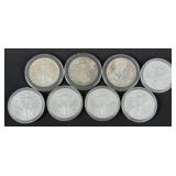 (8) American Eagle 1 Oz. .999 Silver Dollar Coins