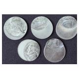(5) Jefferson Nickel Off Center Struck Error Coins