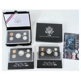 (2) 1993 & (1) 1998 U. S. Mint Silver Proof Sets