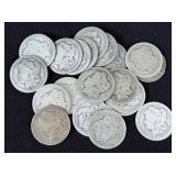 (20) Heavily Circulated Morgan Silver Dollars