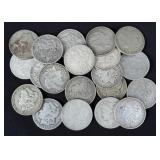 (20) Morgan 90% Silver Dollars, Mixed Dates