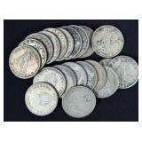 (20) Philippines 90% Silver One Peso Coins