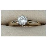 14Kt. Yellow Gold Ring w/ Cubic Zirconia Set