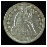 1858 O Seated Liberty 90% Silver Dime