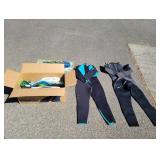 (2) Wetsuits & Assorted Snorkeling Equipment