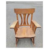 Antique Tiger Oak Rocking Chair