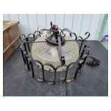 Vintage Crackle Glass Pendant Lamp